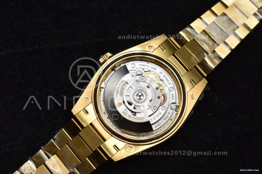 VR3255 658 Gold Day Dial YG On Stretchable Date Weight) Best 1:1 President (Gain ARF 40 228238 Edition Bracelet Roman 0513